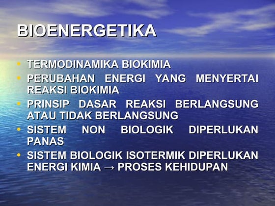 Bioenergitika | PPTX