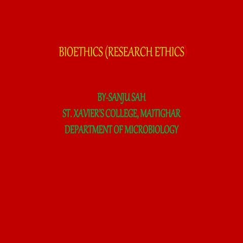 Bioethic(research ethics)