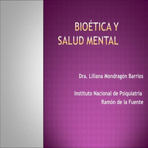 Bioetica Y Salud Mental Videoconferencia