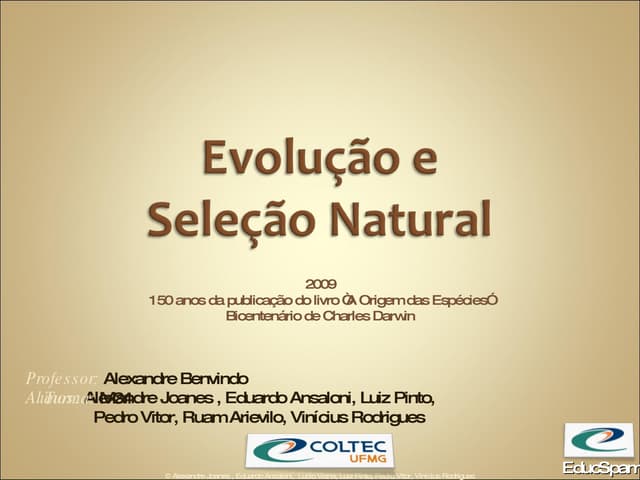 EducSpam Evolucao e Selecao Natural