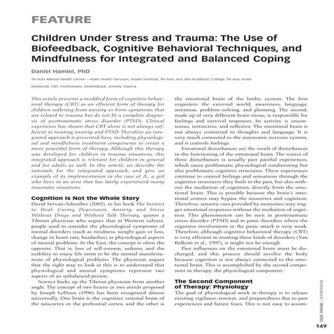 Dani Hamiel article on stress CBt and biofeedback