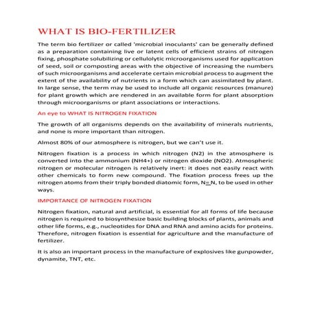 Biofertilizers 