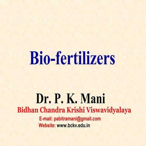 Biofertilizers pk mani