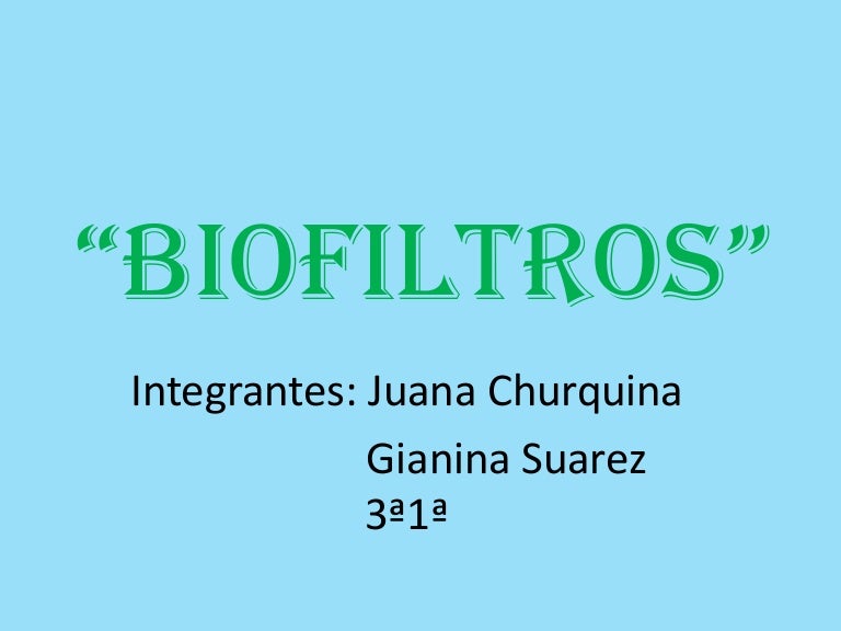 Biofiltros 2011 3º1º
