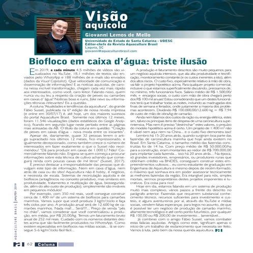 Biofloco em caixa dgua triste iluso