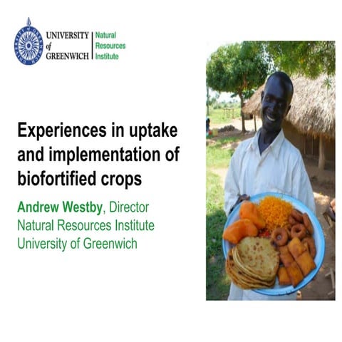 Experiences in uptake and implementation of biofortified crops