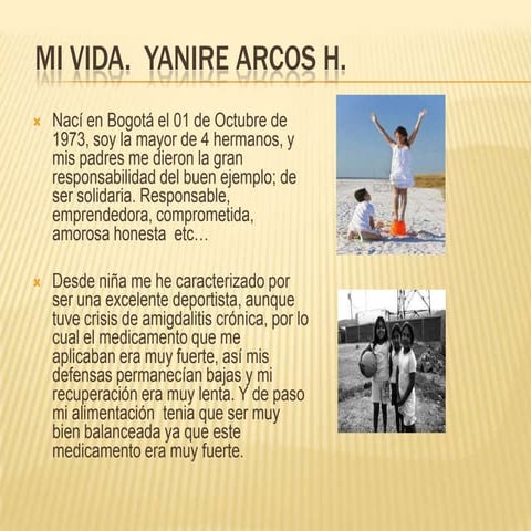 Biografia Yanire Arcos H. | PPTX