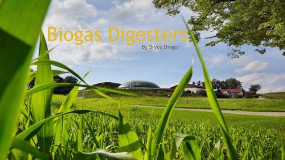 Biogas final project proposal submitted | DOC
