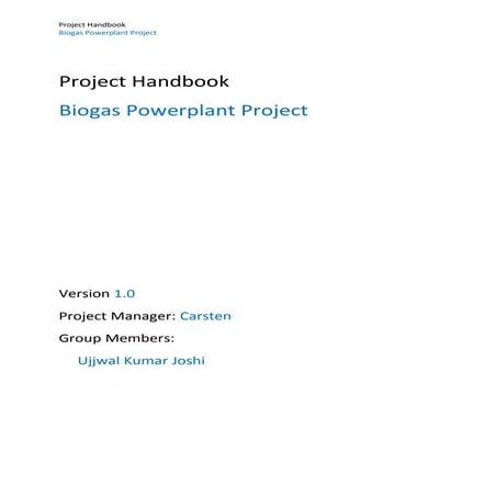 Biogas project report