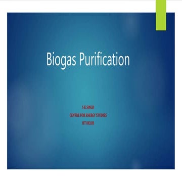 Biogas purifications