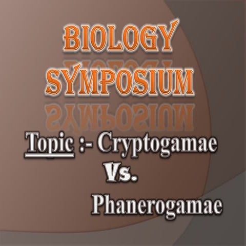 cyptogams vs phanerogams