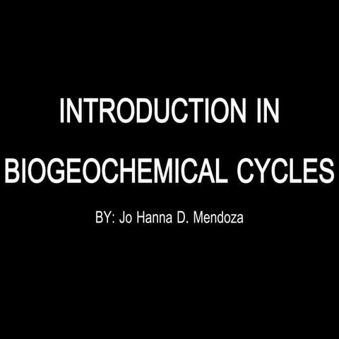 BioGeoChemical Cycles