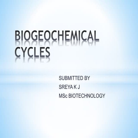 Biogeochemical cycles