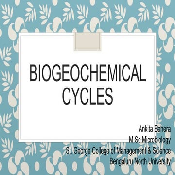 Biogeochemical cycles | PPTX