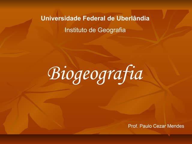 Biogeografia 1