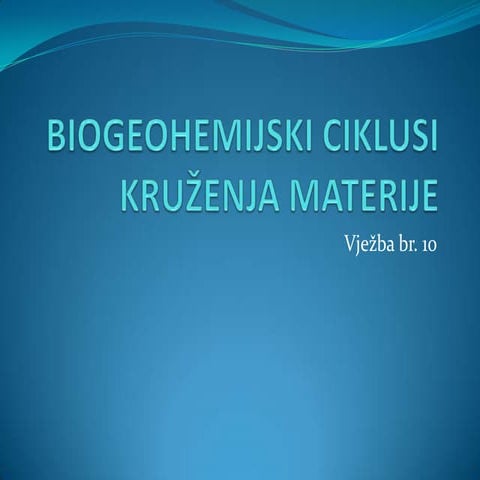 Biogeohemijski ciklusi