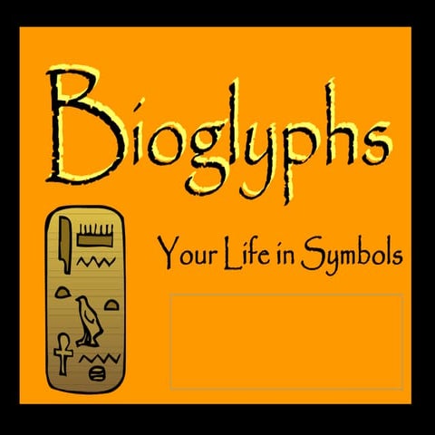 Bioglyphs Your Life in symbols Get to know you activity | PPT
