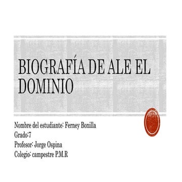Biografía de ale el dominio