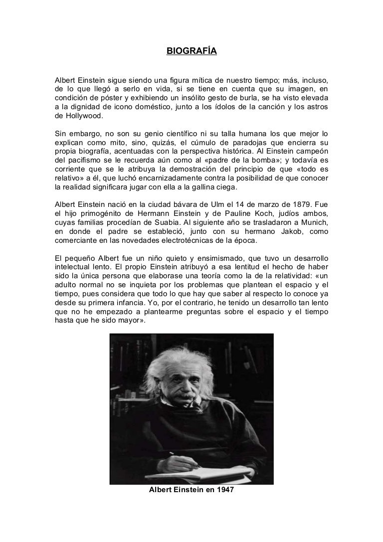 Biografia De Einsten