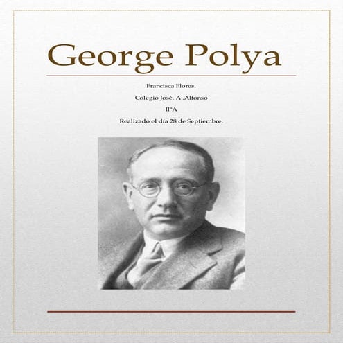 Biografía de george polya | DOCX