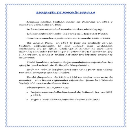 Biografía de joaquin sorolla,niños