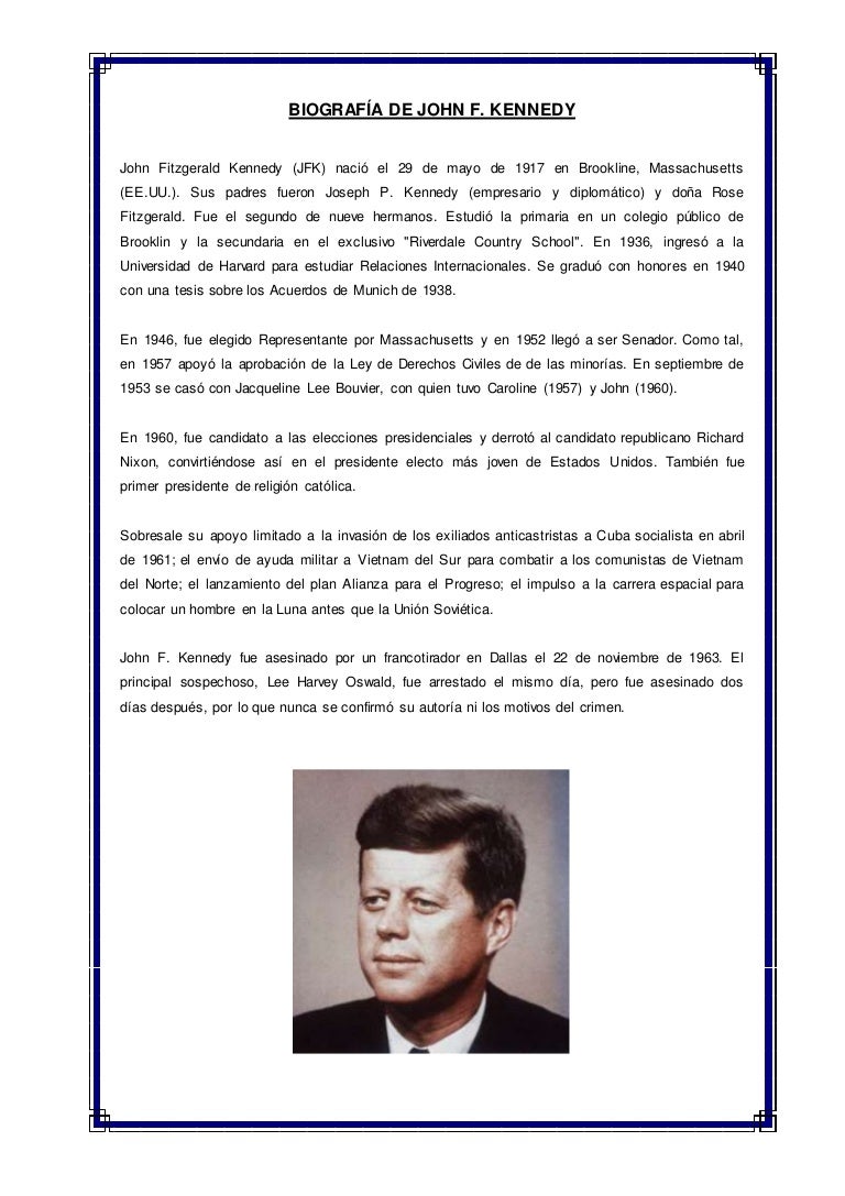 Biografia De John F Kennedy