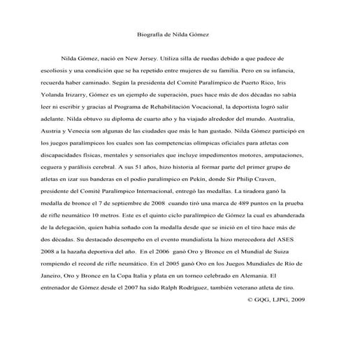 BiografíA De Nilda GóMez