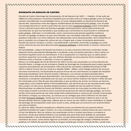 Biografía de Rosalía de Castro
