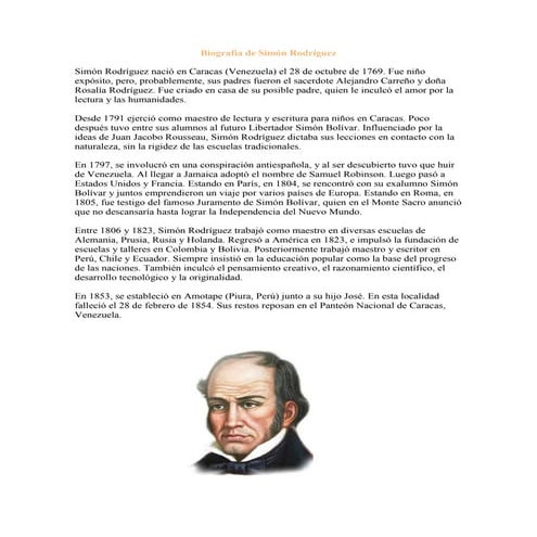 Biografía de simón rodríguez
