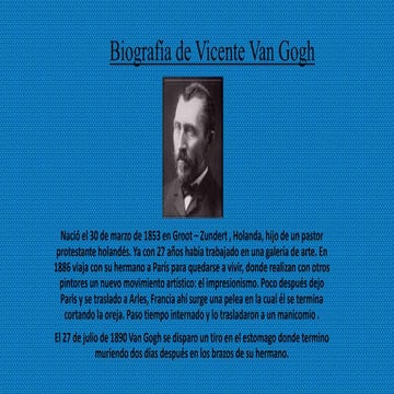Biografía de vicente van gogh
