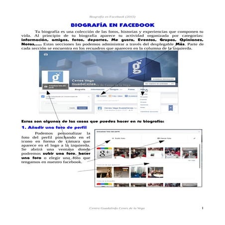 Manual sobre la biografía (muro) en facebook (2015)