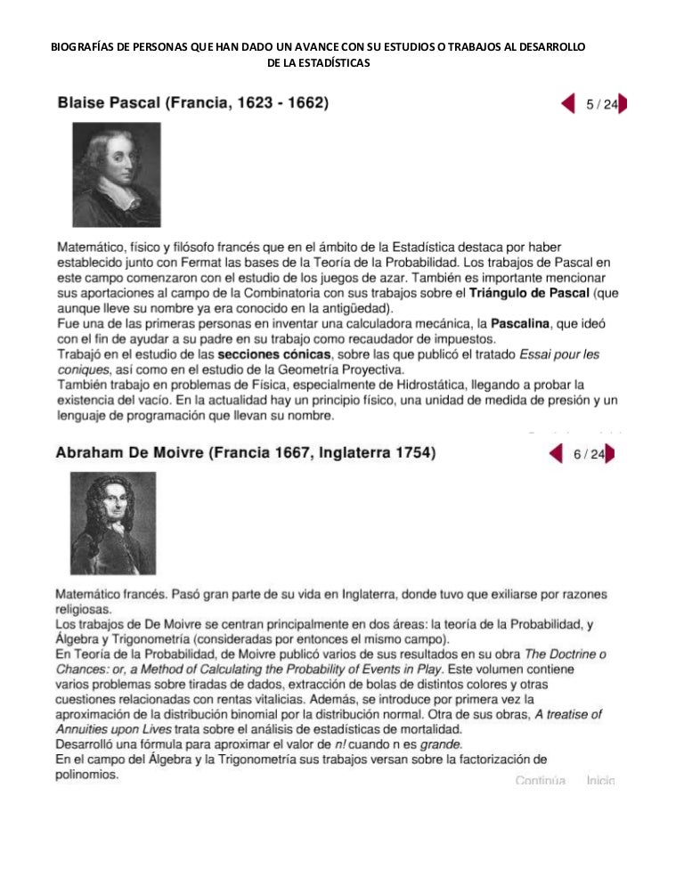 Biografías de personas que han dado un avance con su estudios o traba…