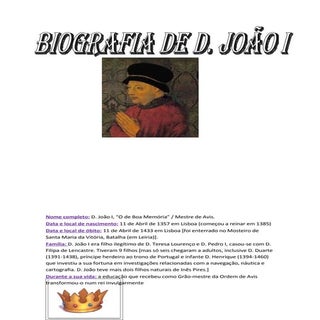 Biografia D. JoãO I