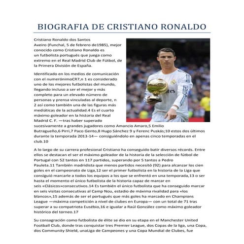 Biografia de cristiano ronaldo