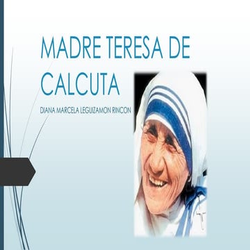 Biografia de madre teresa de calcuta
