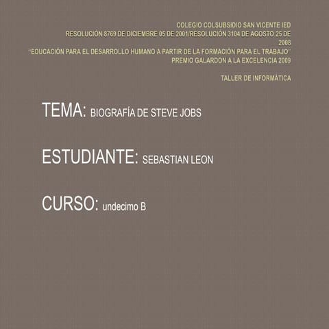 Resumen de la pelicula steve jobs | PDF