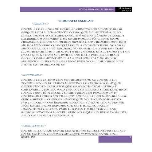 Biografia escolar POZOS ROMERO LUIS ENRIQUE