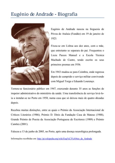 Biografia eugénioandrade