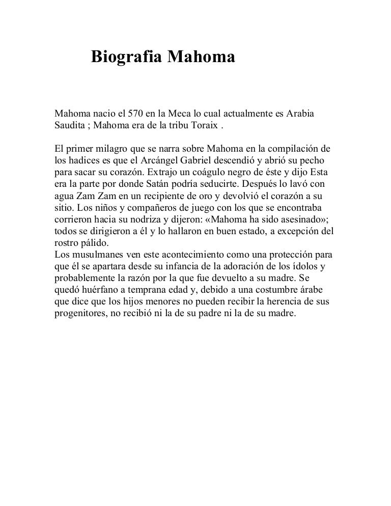 Biografia mahoma
