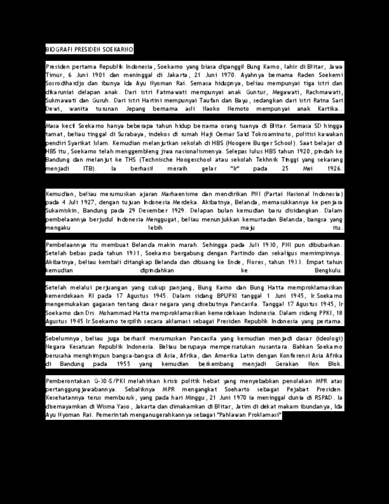 Biografi Presiden Ir Soekarno