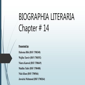 Biographia literaria chapter14