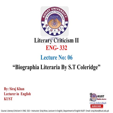 Biographia literaria lecture no 06
