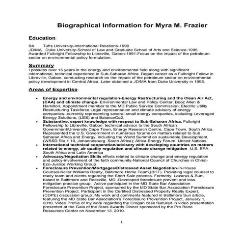 Biographical information for mmf2011 int'l