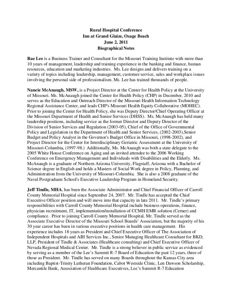 Biographical Sketches