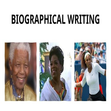Comprehensive Guide to Biographical Writing and Poster Creation | PPTX