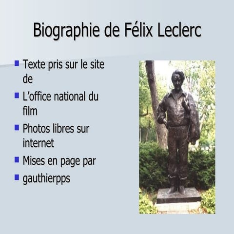 Biographie de Félix LECLERC