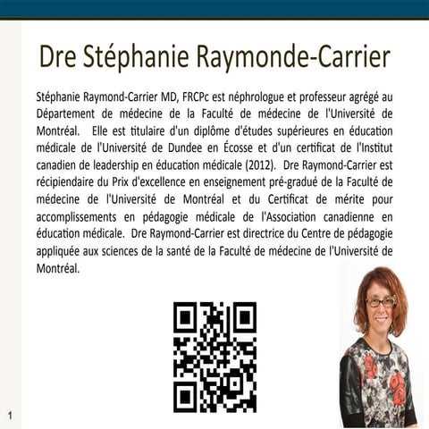 Biographies des conférenciers du 1er Colloque sur sur les médias sociaux en enseignement à la Faculté de médecine de l'Université de Montréal (2015)