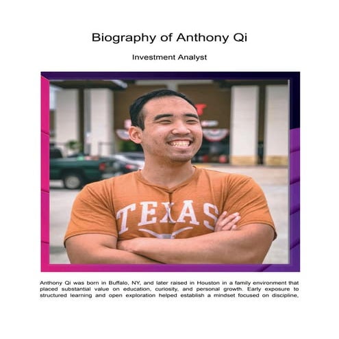 Biography of Anthony Qi | Investment Analyst | PDF