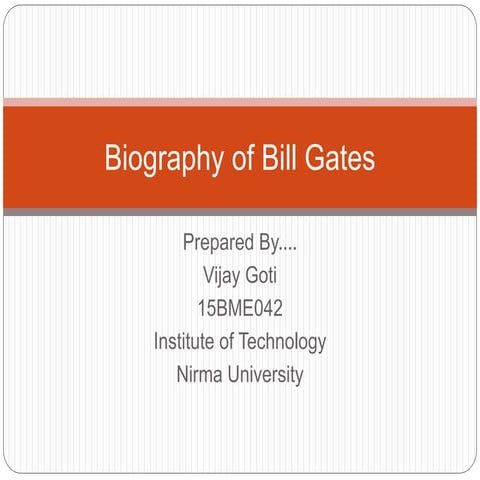 Biography of Bill Gates