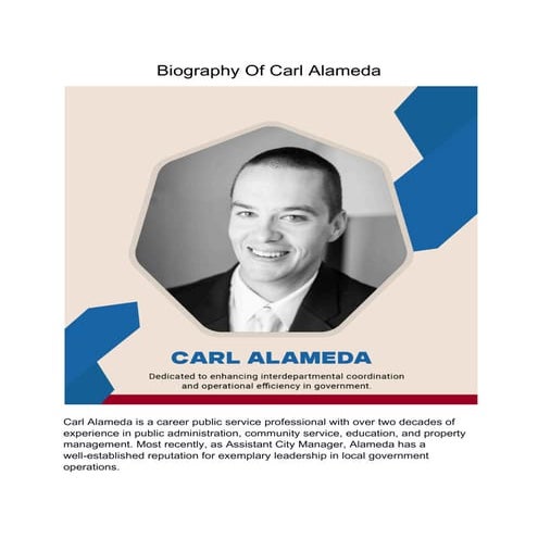 Biography Of Carl Alameda | Assistant City Manager | PDF